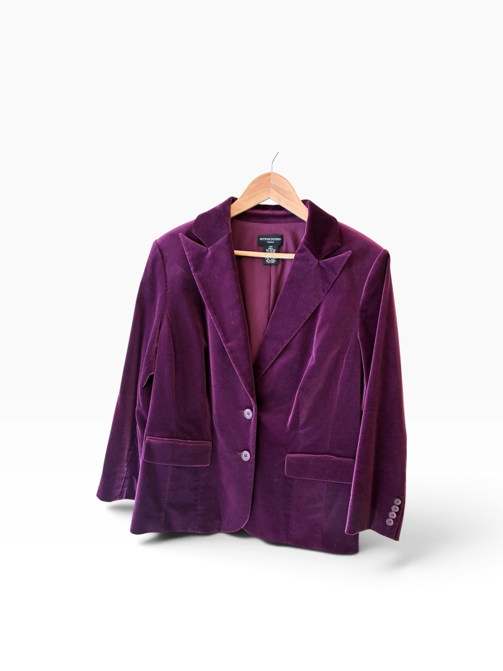 Sutton Studio Purple Velvet Blazer